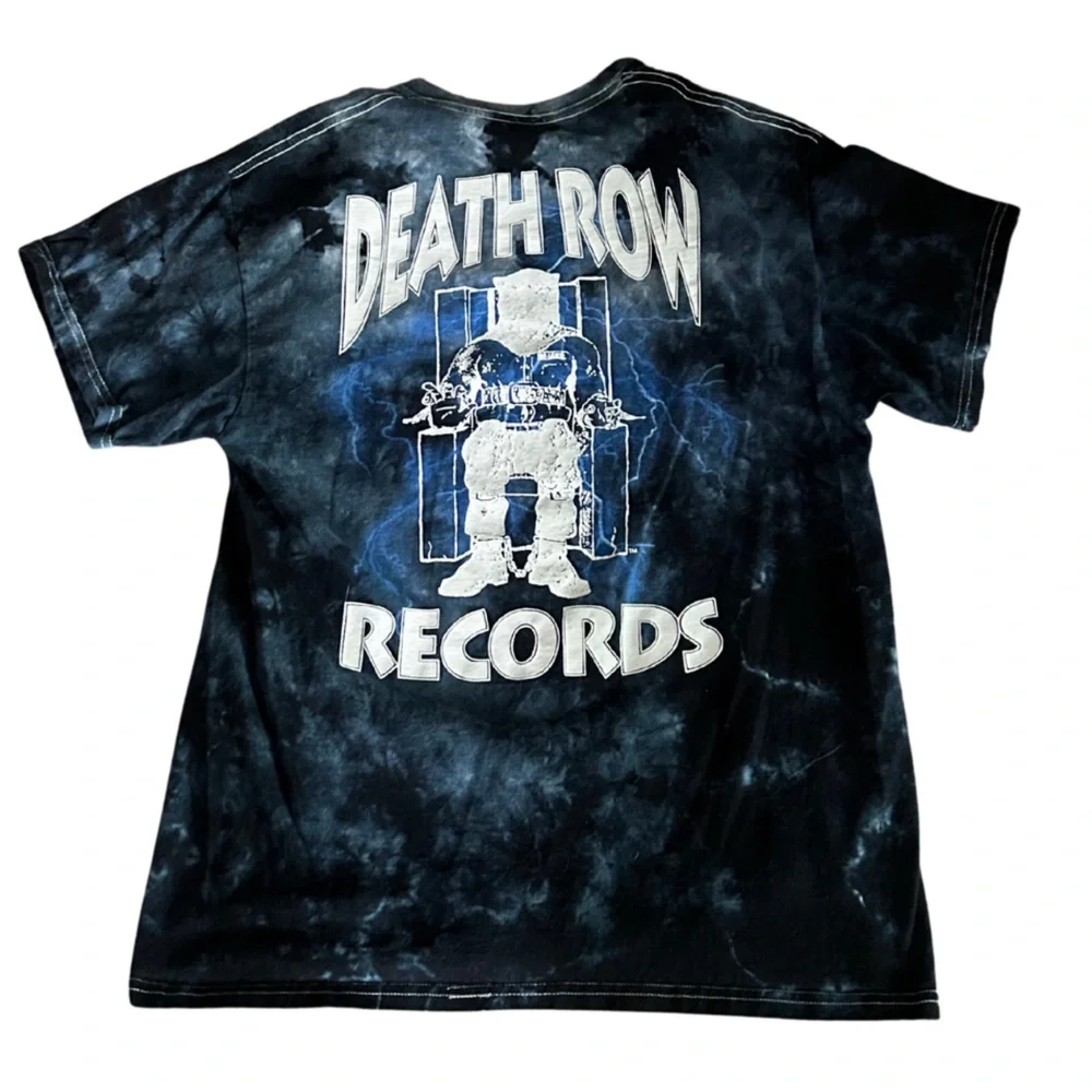 Death Row Records T-Shirt | Blue Tie Dye | Size L